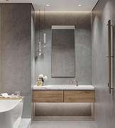 Керамогранит Creanza Listello Gris CZ-SL02-B серый матовый с микрогранулами 80х160 см-6