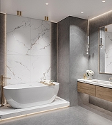 Керамогранит Creanza Listello Gris CZ-SL02-B серый матовый с микрогранулами 80х160 см-7