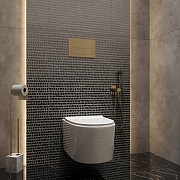 Керамогранит Creanza Bierzo Bisazza Black GL1001-A черный матовый с 3D-глазурью 60х120 см-6