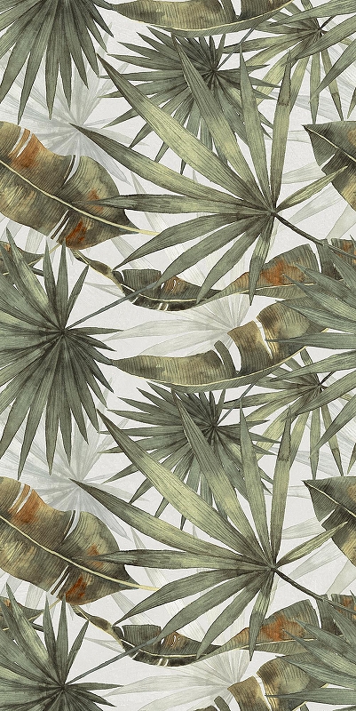 Керамогранит Creanza Bierzo White Decor GL1003-D зеленый матовый с 3D-глазурью 