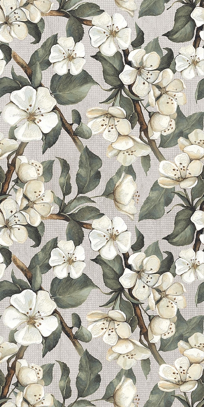 Керамогранит Creanza Corten Grey Decor SH1004-D бежевый матовый с 3D-глазурью 