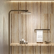 Керамогранит Creanza Rock Travertino Beige SH1008-G бежевый матовый с 3D-глазурью 60х120 см-4