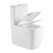 Унитаз компакт Black&White W-6610 6610W с бачком и сиденьем Микролифт-1