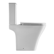 Унитаз компакт Black&White W-6620 6620W с бачком и сиденьем Микролифт-1