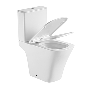 Унитаз компакт Black&White W-6620 6620W с бачком и сиденьем Микролифт-3