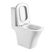 Унитаз компакт Black&White W-6620 6620W с бачком и сиденьем Микролифт-4