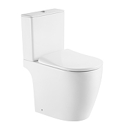 Унитаз компакт Black&White W-6650 6650W с бачком и сиденьем Микролифт