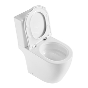 Унитаз компакт Black&White W-6650 6650W с бачком и сиденьем Микролифт-4