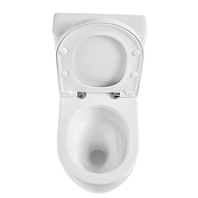 Унитаз компакт Black&White W-6650 6650W с бачком и сиденьем Микролифт-5