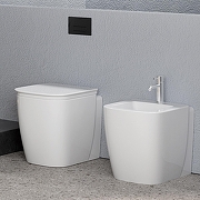 Унитаз Black&White W-7777 7777WX приставной с сиденьем Микролифт-1