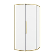 Душевой уголок Black&White S1150-9090G 90x90 11509090G профиль брашированное золото стекло прозрачное