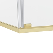 Душевой уголок Black&White S1150-9090G 90x90 11509090G профиль брашированное золото стекло прозрачное-2