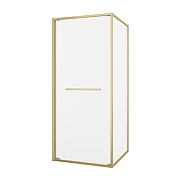 Душевой уголок Black&White S1120-9090G 90x90 11209090G профиль брашированное золото стекло прозрачное