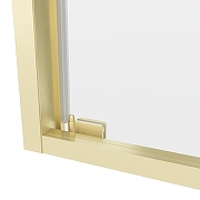 Душевой уголок Black&White S1120-9090G 90x90 11209090G профиль брашированное золото стекло прозрачное-1