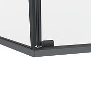 Душевой уголок Black&White S1150-9090GM 90x90 11509090GM профиль оружейная сталь стекло прозрачное-1