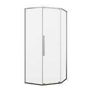 Душевой уголок Black&White S1150-9090N 90x90 11509090N профиль брашированный никель стекло прозрачное