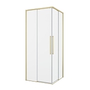 Душевой уголок Black&White S1220-9090G 90x90 12209090G профиль брашированное золото стекло прозрачное