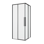 Душевой уголок Black&White S1220-9090GM 90x90 12209090GM профиль оружейная сталь стекло прозрачное