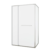 Душевой уголок Black&White S1180-1290N 120x90 11801290N профиль брашированный никель стекло прозрачное