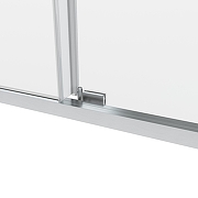 Душевой уголок Black&White S1180-1290N 120x90 11801290N профиль брашированный никель стекло прозрачное-1