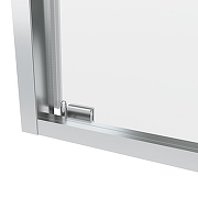 Душевой уголок Black&White S1120-9090N 90x90 11209090N профиль брашированный никель стекло прозрачное-1