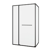 Душевой уголок Black&White S1180-1290GM 120x90 11801290GM профиль оружейная сталь стекло прозрачное