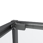 Душевой уголок Black&White S1180-1290GM 120x90 11801290GM профиль оружейная сталь стекло прозрачное-2