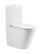Унитаз компакт River Ontario 640 WT 10000013711 напольный цвет Белый глянец с бачком и сиденьем Микролифт