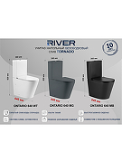 Унитаз компакт River Ontario 640 WT 10000013711 напольный цвет Белый глянец с бачком и сиденьем Микролифт-1