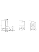 Унитаз компакт River Ontario 640 WT 10000013711 напольный цвет Белый глянец с бачком и сиденьем Микролифт-5