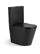 Унитаз компакт River Ontario 640 MB 10000013712 напольный цвет Черный матовый с бачком и сиденьем Микролифт