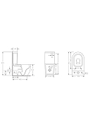 Унитаз компакт River Michigan 640 WT 10000013714 напольный цвет Белый глянец с бачком и сиденьем Микролифт-5