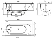 Ванна из искусственного камня Aqua de Marco Verona 169х75 1170WVER_GEL цвет Белый-8