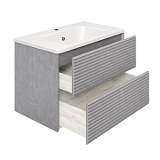 Тумба под раковину Aqua de Marco Parma 80 2080GRPAR подвесная цвет Дымчатый серый-2