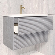 Тумба под раковину Aqua de Marco Parma 80 2080GRPAR подвесная цвет Дымчатый серый-4