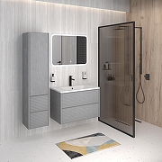 Тумба под раковину Aqua de Marco Parma 80 2080GRPAR подвесная цвет Дымчатый серый-7