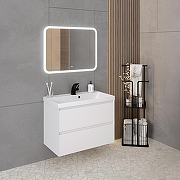 Тумба под раковину Aqua de Marco Astra 80 2080WСAST/H подвесная цвет Белый-8