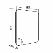 Зеркало Aqua de Marco Milan 50х60 MIL50/60 с подсветкой с сенсорным выключателем и диммером-18