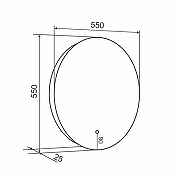 Зеркало Aqua de Marco Milan 55 MIL55 с подсветкой с сенсорным выключателем и диммером-8
