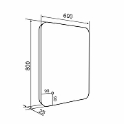 Зеркало Aqua de Marco Milan 60х80 MIL60/80 с подсветкой с сенсорным выключателем и диммером-19