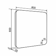Зеркало Aqua de Marco Milan 60х80 MIL60/80 с подсветкой с сенсорным выключателем и диммером-20