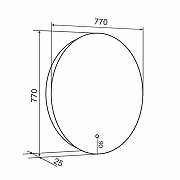 Зеркало Aqua de Marco Milan 77 MIL77 с подсветкой с сенсорным выключателем и диммером-8