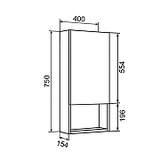 Зеркальный шкаф Aqua de Marco City 40 R 1040WCSYD цвет Белый-5