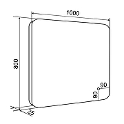 Зеркало Aqua de Marco Milan 80х100 MIL80/100 с подсветкой с сенсорным выключателем и диммером-20