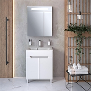 Зеркальный шкаф Aqua de Marco Olivia 65 1065COLI с подсветкой цвет Белый-5