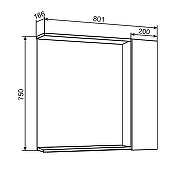 Зеркало со шкафом Aqua de Marco City 80 1080WCSYD/U цвет Белый-8