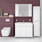 Зеркало со шкафом Aqua de Marco City 100 1100WCSYD цвет Белый-2