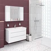 Зеркало со шкафом Aqua de Marco City 100 1100WCSYD цвет Белый-3