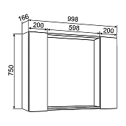 Зеркало со шкафом Aqua de Marco City 100 1100WCSYD цвет Белый-4
