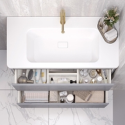 Тумба под раковину Aqua de Marco Parma 100 20100GRPAR подвесная цвет Дымчатый серый-2